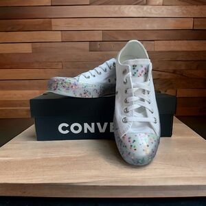 NEW Converse All-Star White with Glitter Soles
